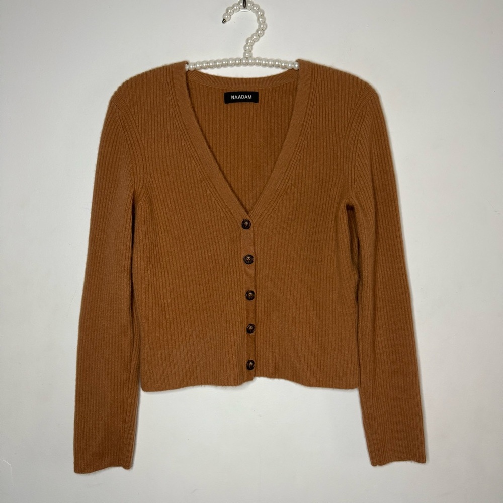 NAADAM Cashmere Ribbed Cardigan - Picture 2 of 6